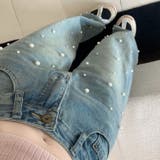 パール付デニムパンツ 秋 冬 | Alvia | 詳細画像14