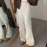 レースドッキングリブニットフレアパンツ 春 夏 | Alvia | 詳細画像4