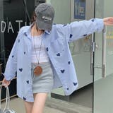 ハート柄オーバーサイズシャツ | Alvia | 詳細画像9