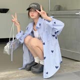 ハート柄オーバーサイズシャツ | Alvia | 詳細画像3