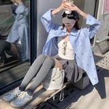リボンプリントオーバーサイズシャツ | Alvia | 詳細画像5