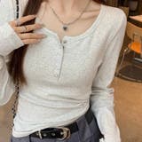 長袖Tャツヘンリーネック プルオーバー | Alvia | 詳細画像1