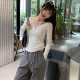 長袖Tャツヘンリーネック プルオーバー | Alvia | 詳細画像3