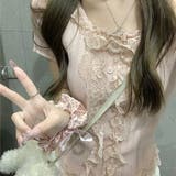 ピンク | レースフリルドッキングニット | Alvia
