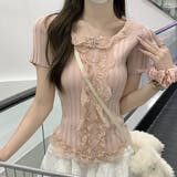 レースフリルドッキングニット | Alvia | 詳細画像5
