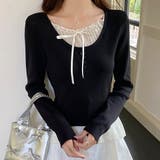 リボンレイヤード風 トップス | Alvia | 詳細画像3