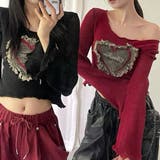 パッチワークデザインフレア袖サマーニット | Alvia | 詳細画像10