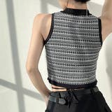 バックリボンボーダーニットタンクトップ | Alvia | 詳細画像7