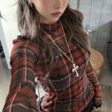 レースチェックチュールトップス | Alvia | 詳細画像11