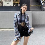 異素材ミックスシアートップス レイヤード風Y2Kスタイル 切り替えチュールトップス | Alvia | 詳細画像14