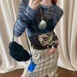 異素材ミックスシアートップス レイヤード風Y2Kスタイル 切り替えチュールトップス | Alvia | 詳細画像19