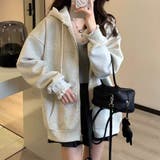 パール付リボンオーバーサイズパーカー | Alvia | 詳細画像3