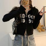 フード付きダブルジップショート丈ニット | Alvia | 詳細画像8