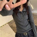 リブTシャツ レディース 長袖 | Alvia | 詳細画像11