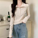 リブTシャツ レディース 長袖 | Alvia | 詳細画像15