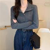 リブTシャツ レディース 長袖 | Alvia | 詳細画像2