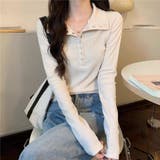 リブTシャツ レディース 長袖 | Alvia | 詳細画像7