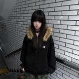 選べる素材(裏起毛 通常)ファーフードジップアップパーカー ロングシーズン | Alvia | 詳細画像13 