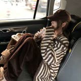 オーバーサイズ ボーダーニットカーディガン | Alvia | 詳細画像26