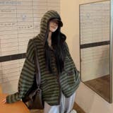 オーバーサイズ ボーダーニットカーディガン | Alvia | 詳細画像6