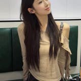 オフショルダー フリル袖トップス | Alvia | 詳細画像2