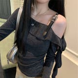 オフショルダー フリル袖トップス | Alvia | 詳細画像4