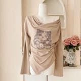 catプリント オフショルアシメ2WAYトップス | Alvia | 詳細画像7