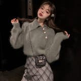 アシメネック×ボタンジャギーニット | Alvia | 詳細画像10 