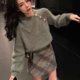 アシメネック×ボタンジャギーニット | Alvia | 詳細画像4