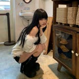 韓国風シャギーフェザー オフショル ニットトップス | Alvia | 詳細画像25