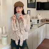 フリルリボンデザイン ニットプルオーバー | Alvia | 詳細画像11