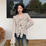 フリルリボンデザイン ニットプルオーバー | Alvia | 詳細画像10
