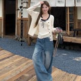 配色リボンニットキャミ+カーディガン2点セット | Alvia | 詳細画像13