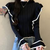 配色フリルトップス | Alvia | 詳細画像10