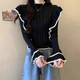配色フリルトップス | Alvia | 詳細画像6