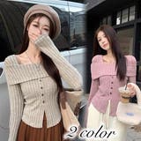 2WAYリブニットトップス | Alvia | 詳細画像1 