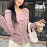 ラベンダー | 2WAYリブニットトップス | Alvia