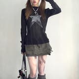 Y2Kプリント リブ Tシャツ | Alvia | 詳細画像2