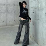 Y2Kプリント リブ Tシャツ | Alvia | 詳細画像5