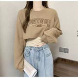 ブラウン | 刺繍ロゴ タンクトップショートTシャツ 2点セット | Alvia