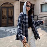 フード付きゆったりチェック柄シャツ | Alvia | 詳細画像10