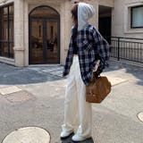 フード付きゆったりチェック柄シャツ | Alvia | 詳細画像14