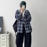 フード付きゆったりチェック柄シャツ | Alvia | 詳細画像8 