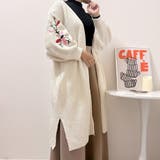 袖ししゅうロングニットカーディガン | Alvia | 詳細画像4