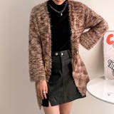 ブラウン | モクロングシャギーニットカーディガン | Alvia