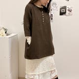 モカ | ストライプ長袖トップス | Alvia