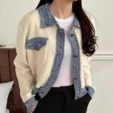 配色ニットジャケット/カーディガン | Alvia | 詳細画像2 