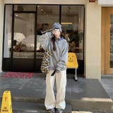 チェック切替 オーバーサイズ裏起毛フェイクレイヤードプルオーバー/トレーナー | Alvia | 詳細画像15