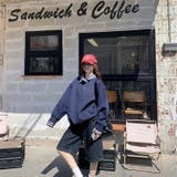 チェック切替 オーバーサイズ裏起毛フェイクレイヤードプルオーバー/トレーナー | Alvia | 詳細画像21