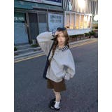 チェック切替 オーバーサイズ裏起毛フェイクレイヤードプルオーバー/トレーナー | Alvia | 詳細画像5